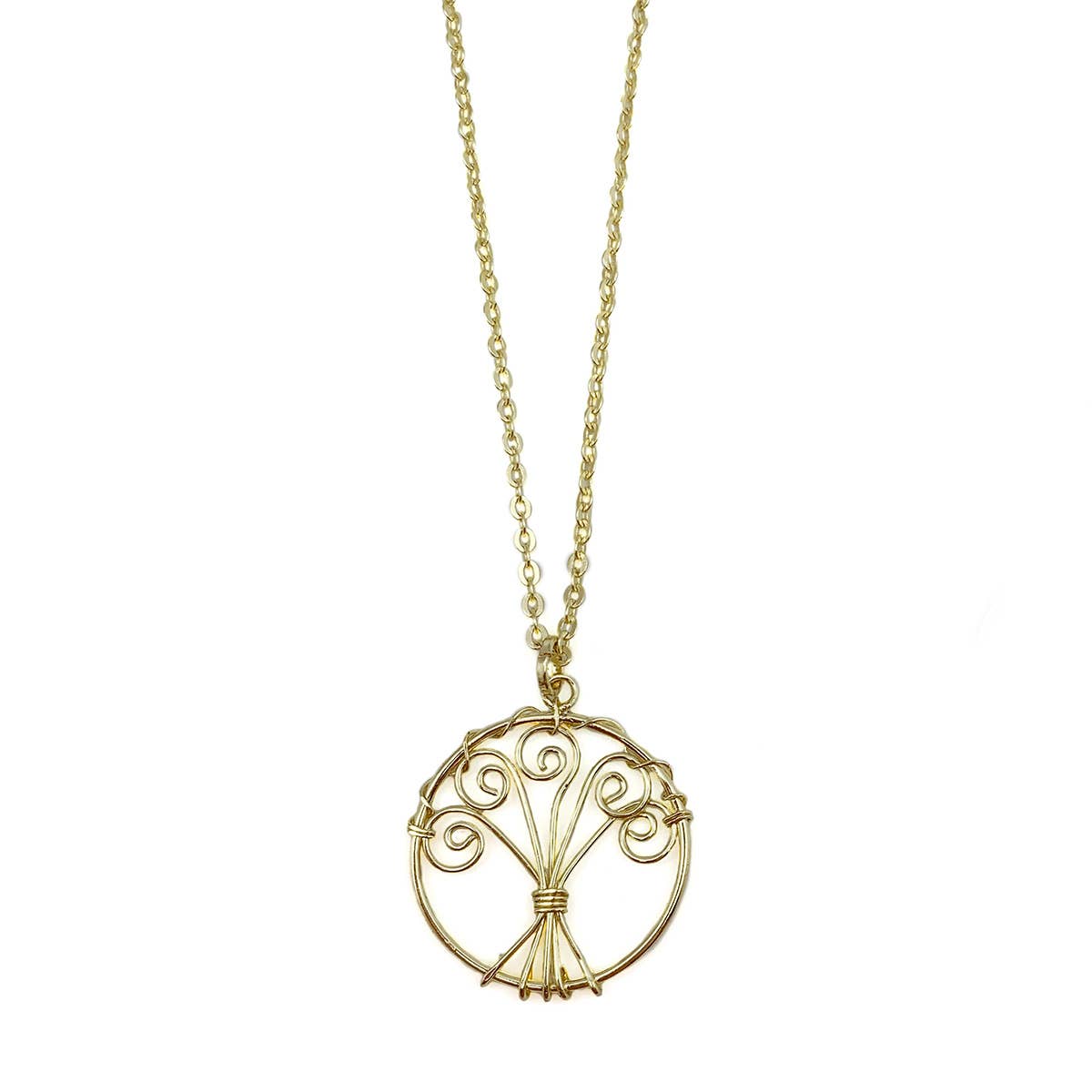 Gold Plated Necklace - Smaller Size Tree