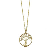 Gold Plated Necklace - Smaller Size Tree