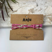 Seed Bead Stretch Bracelet - Pink