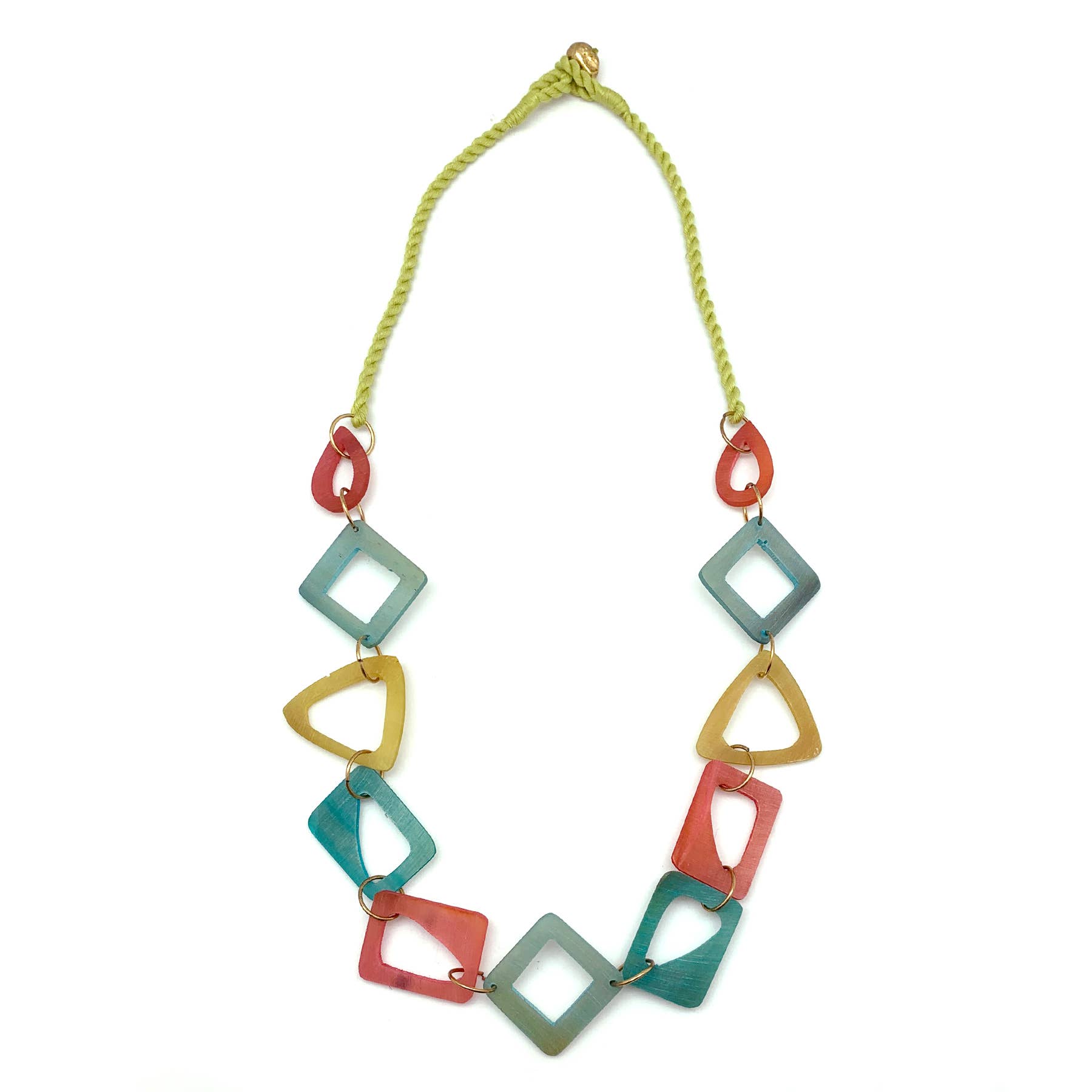 Omala Pleasing Pastels Collection Necklace - Open Triangles