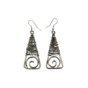 Basketweave Triangle Earrings