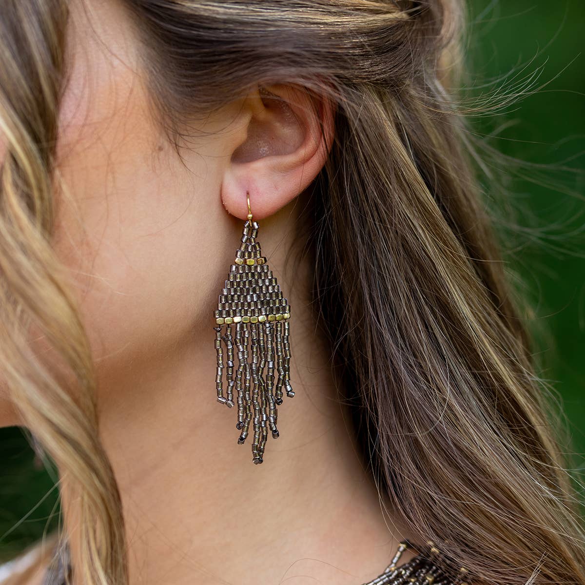 Seed Bead Earring Prepack - 6 Fringe Earrings & Display