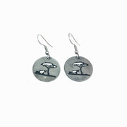 Pewter Earrings - Tree and Elephant
