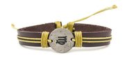 Zodiac Pewter Virgo Glyph Bracelet
