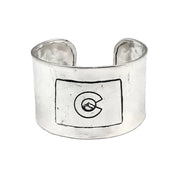 Silver Adjustable Cuff Bracelet - Colorado State Flag
