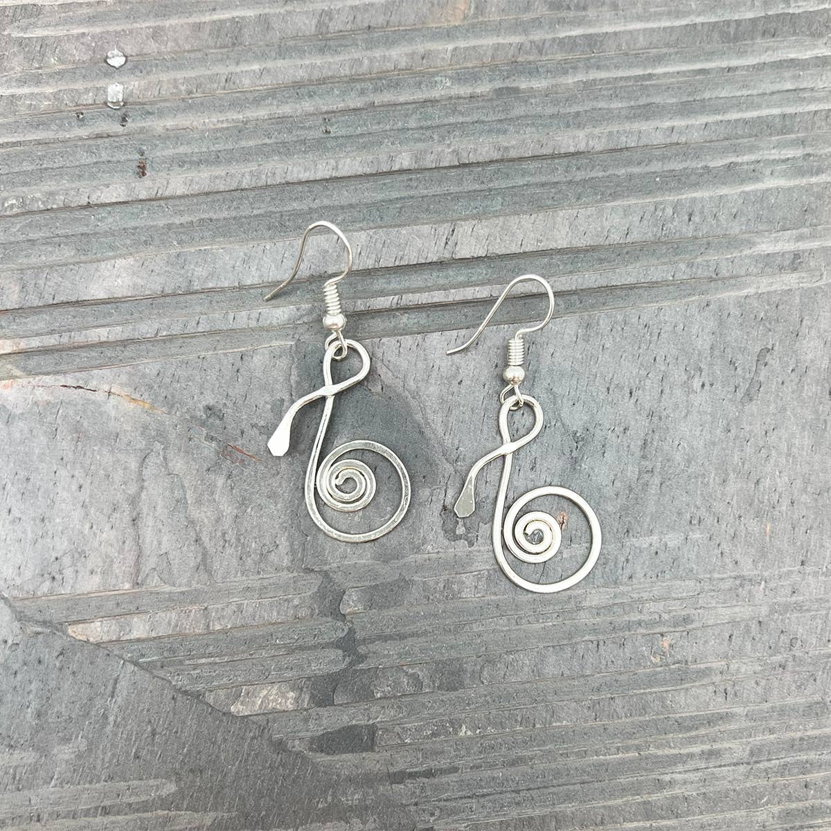 Silver Plated Earrings - Smaller Size Music Note