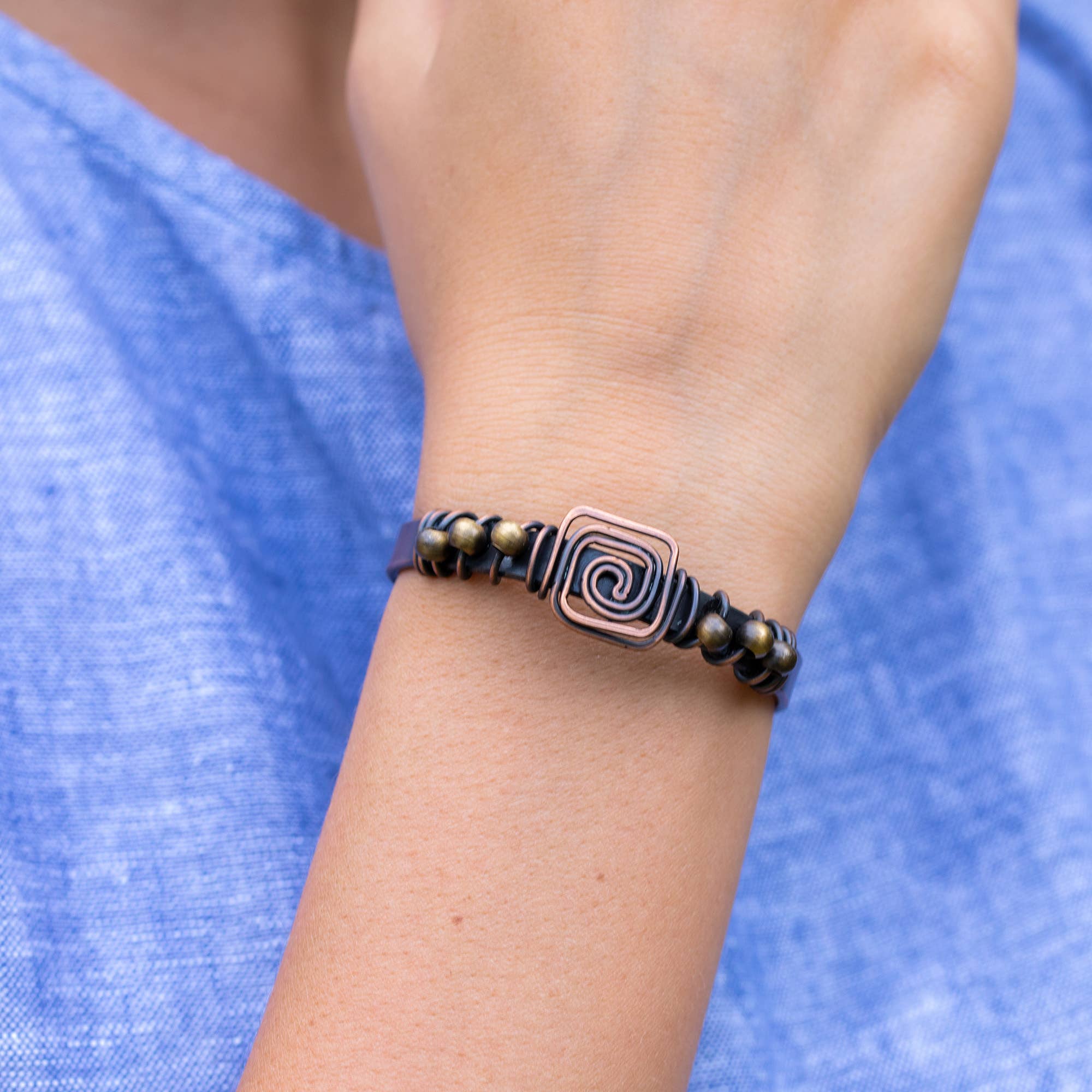 Solid Copper Unisex Adjustable Cuff