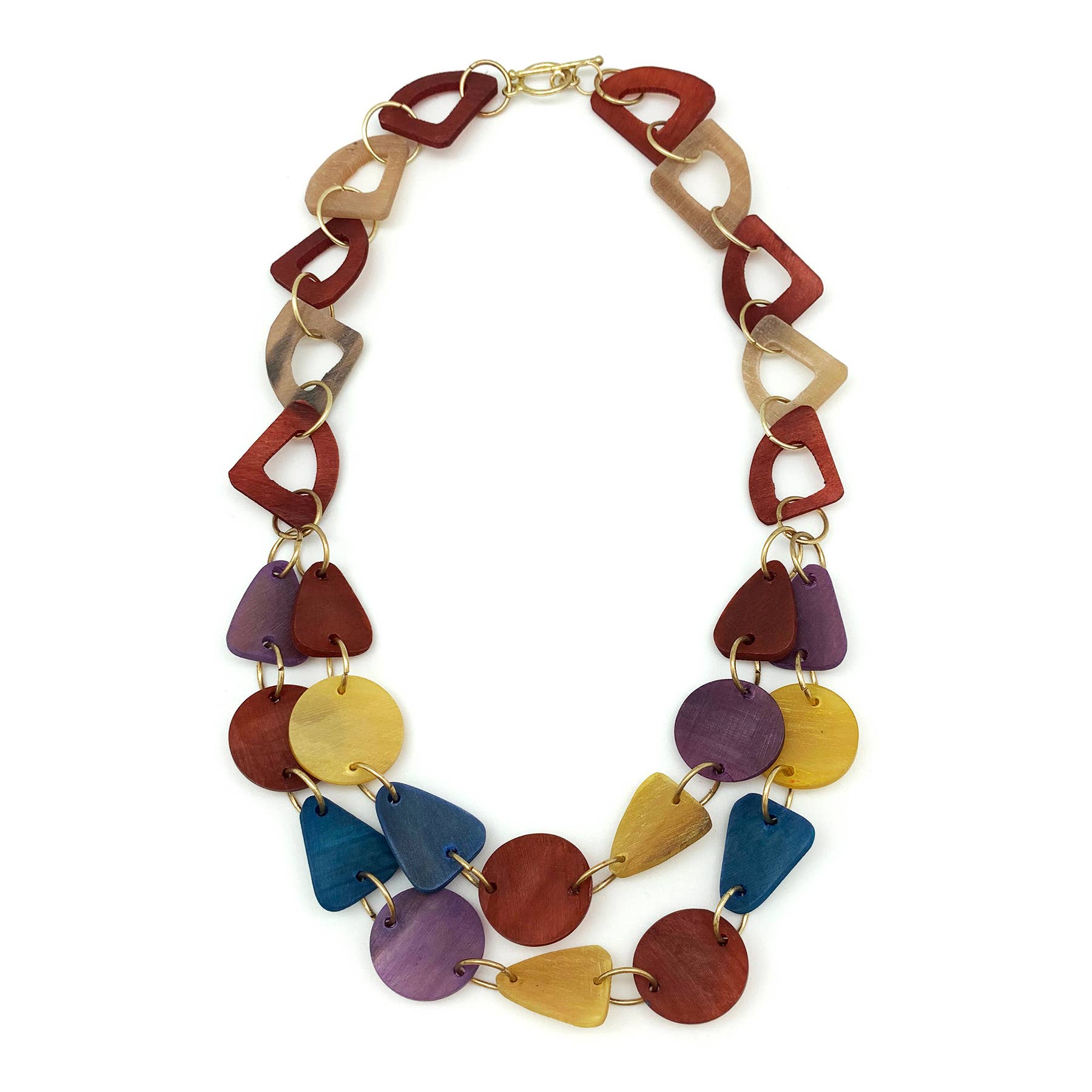 Omala Bold & Brash Collection Necklace - Triangles & Discs