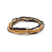 Sachi Beaded Safari Bracelet - Multicolor Solid Stretch