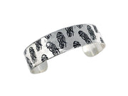 Jellyfish Silver Engraved Cuff Bracelet