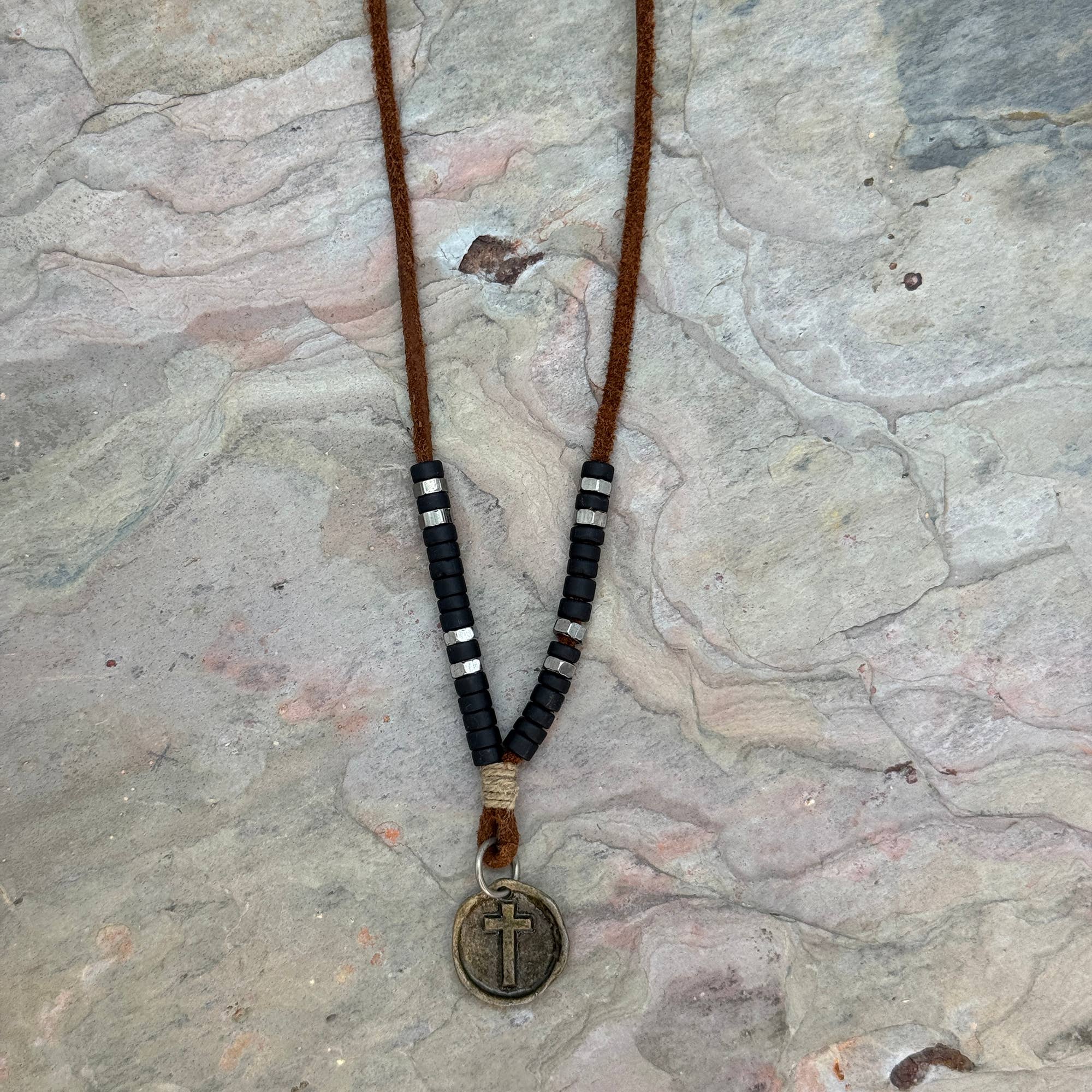Aadi Journey Cross Coin Necklace
