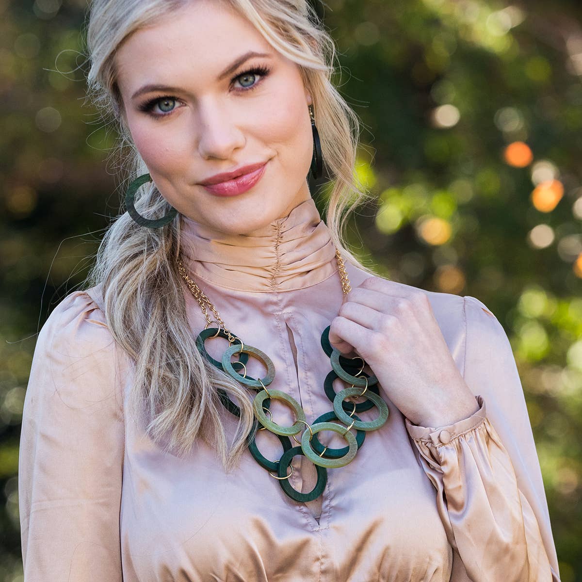 Omala Verdant Collection Necklace - Large Rings