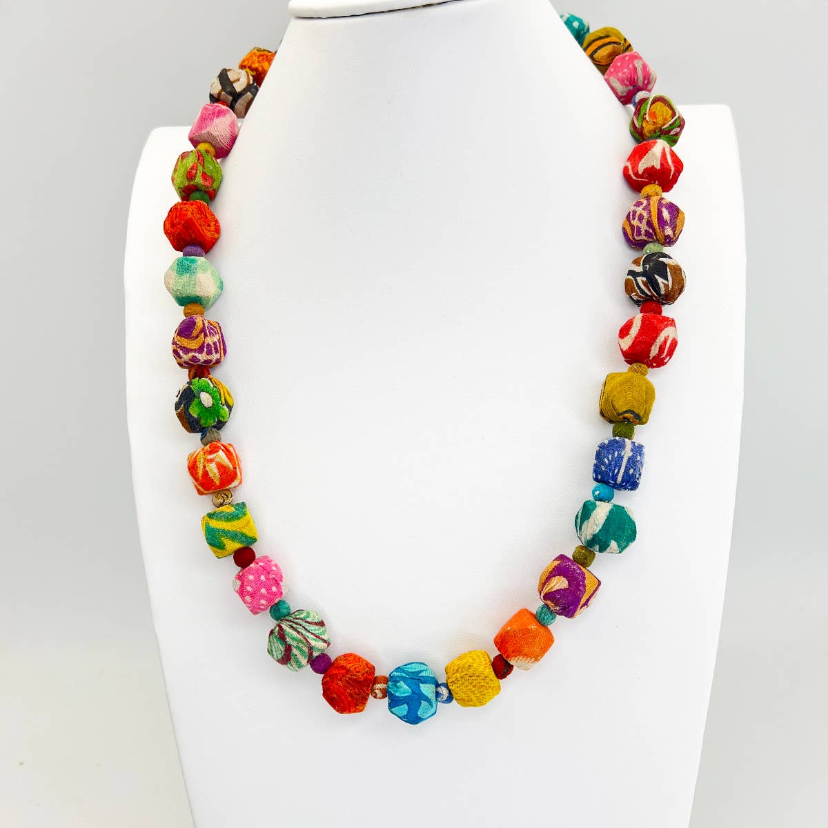 Aasha Hexagon Beaded Necklace