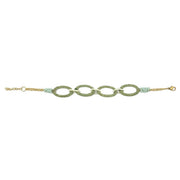 Sachi Calming Sage Collection Bracelet - Green Wrapped Links