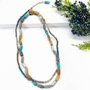 Aasha Monochrome Kantha Handcrafted Chunky Short Necklace