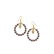 Sachi Mulberry Mix Collection Earrings - Purple Ring