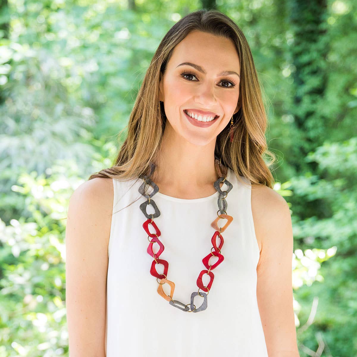 Omala Autumn Neutrals Collection Necklace - Abstract Shapes