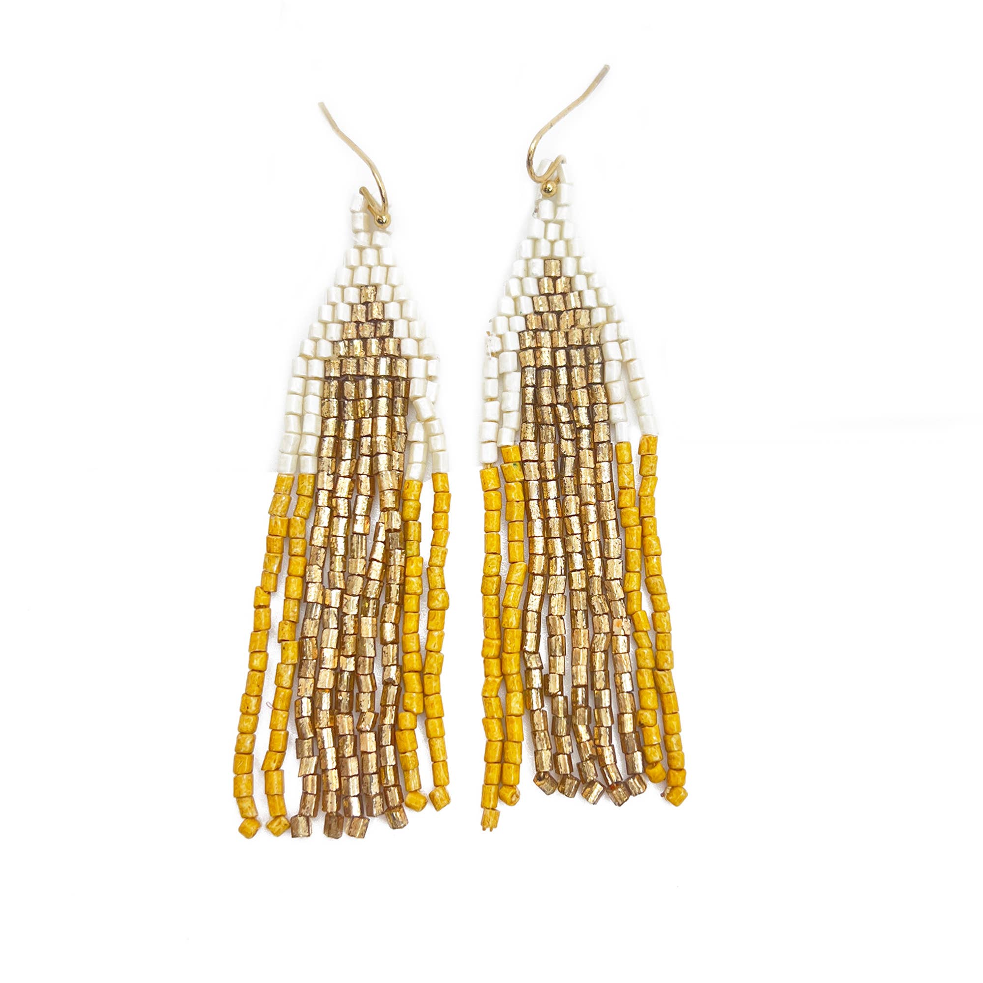 Seed Bead Cascades Earrings - Multiple Color Styles