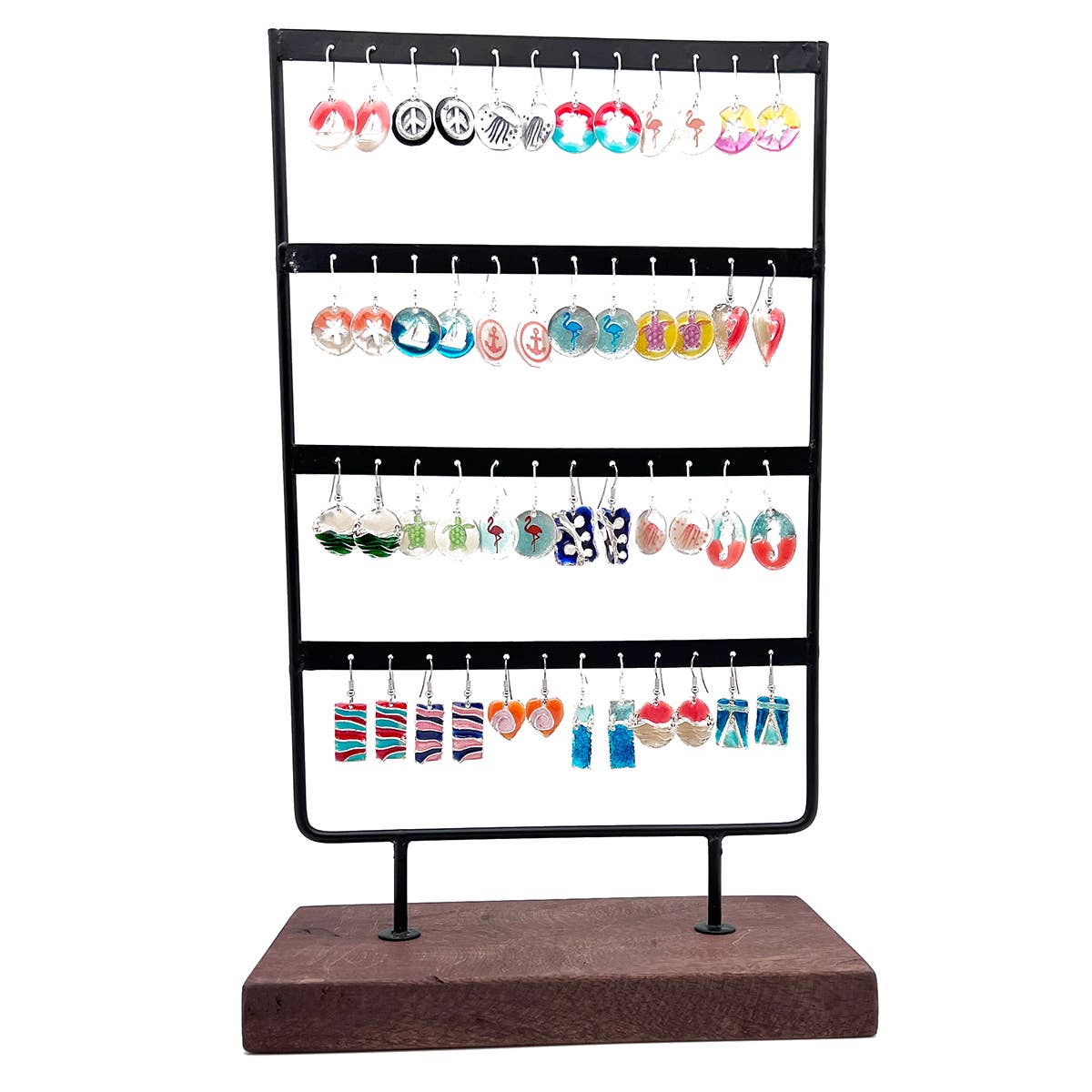 Color Enamel Earrings Prepack - 24 Pairs (no Display)
