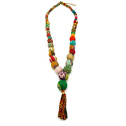 Aasha Kantha Handmade Graduated Beads and Tassel Necklace