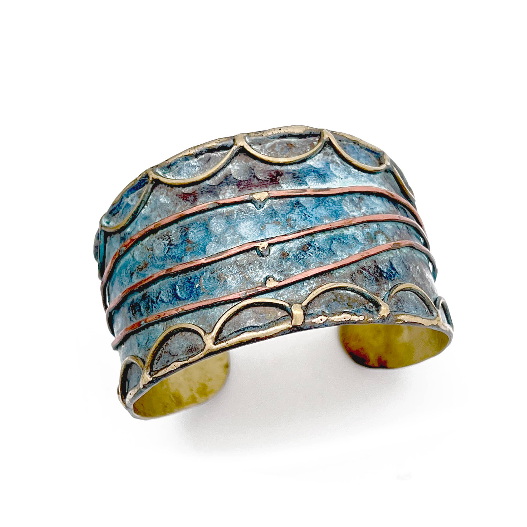 20 Brass Patina Bracelets Pre-Pack with Display