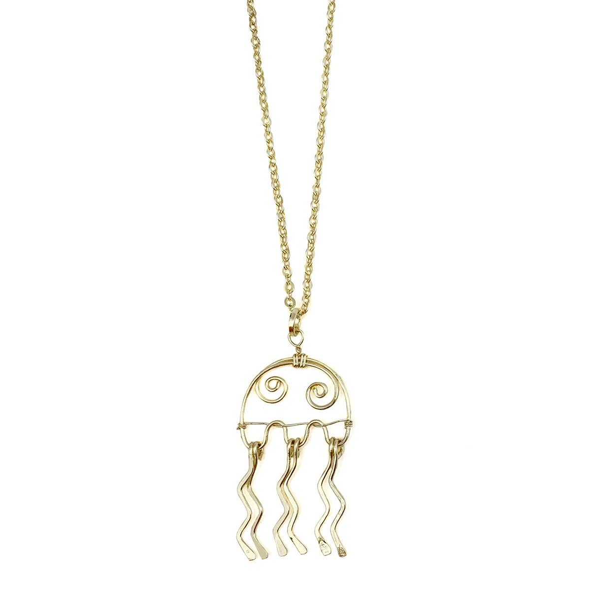 Gold Plated Necklace - Smaller Size Jellyfish