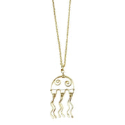 Gold Plated Necklace - Smaller Size Jellyfish