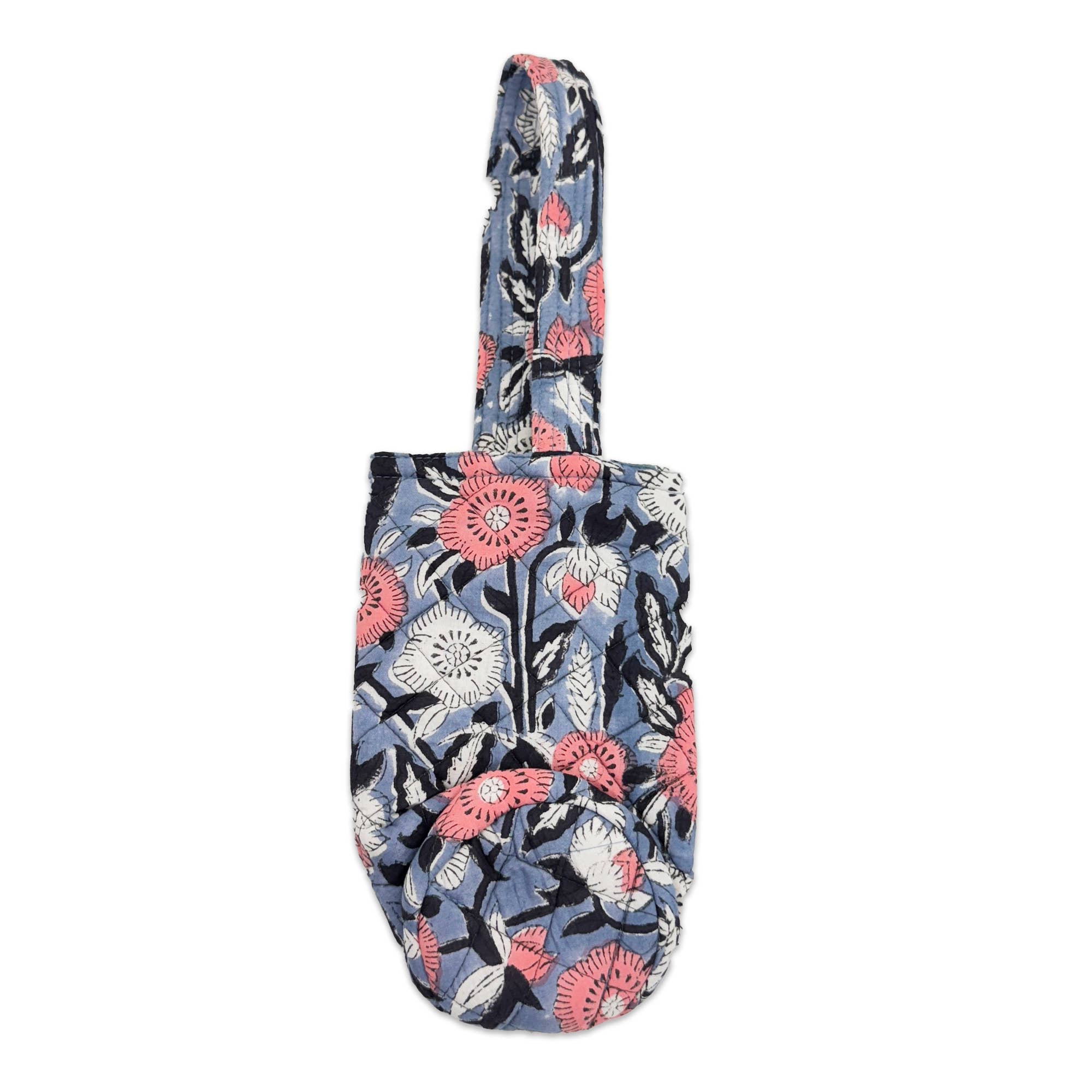 Midnight Blossoms Wine Bag