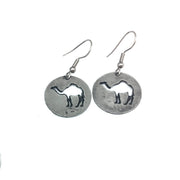 Pewter Earrings - Camel
