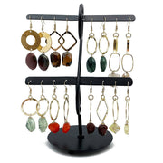 Gold Plated Semi-Precious Stone Long Earrings, no Display