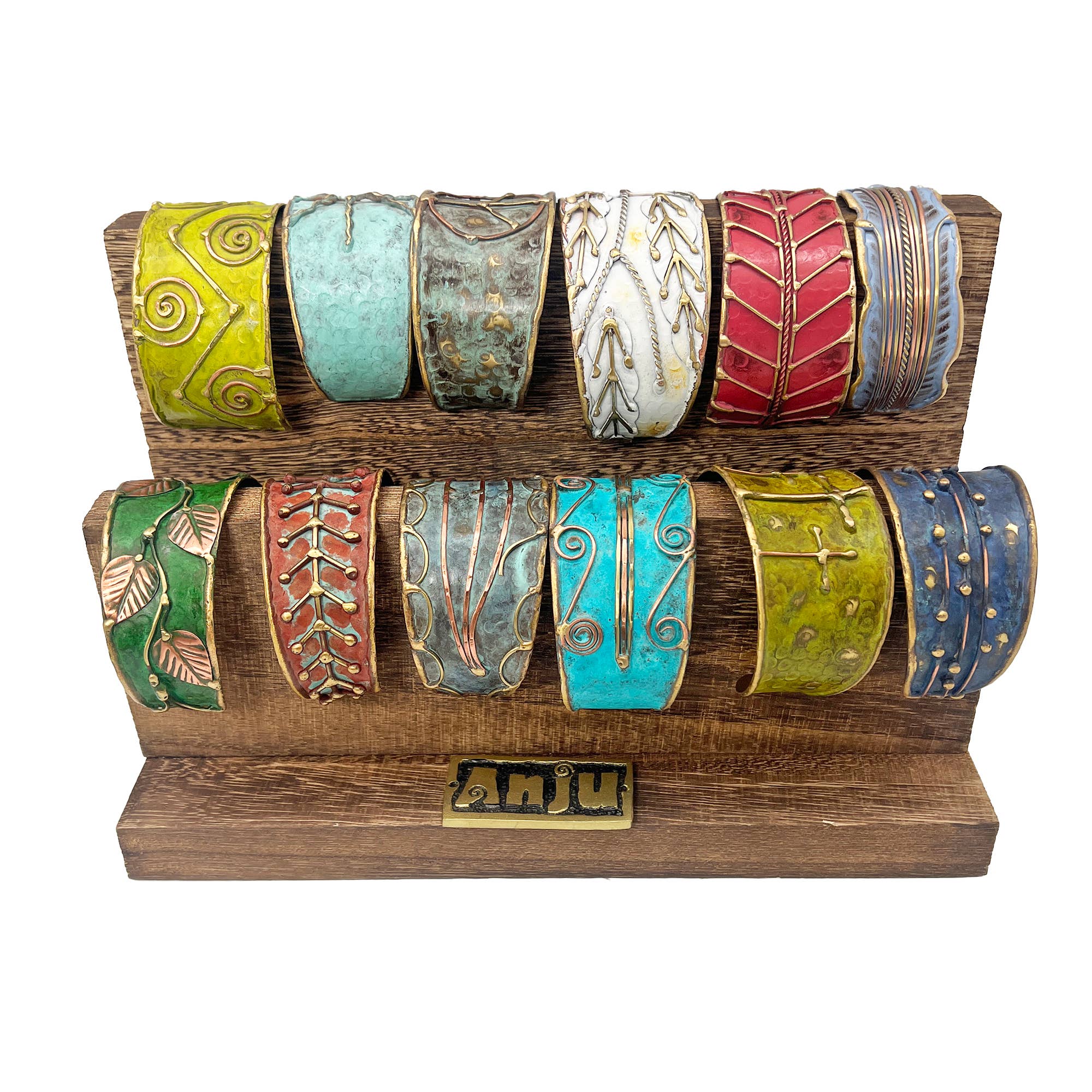 Handcrafted Mixed Metal Patina Cuff Prepack with Display
