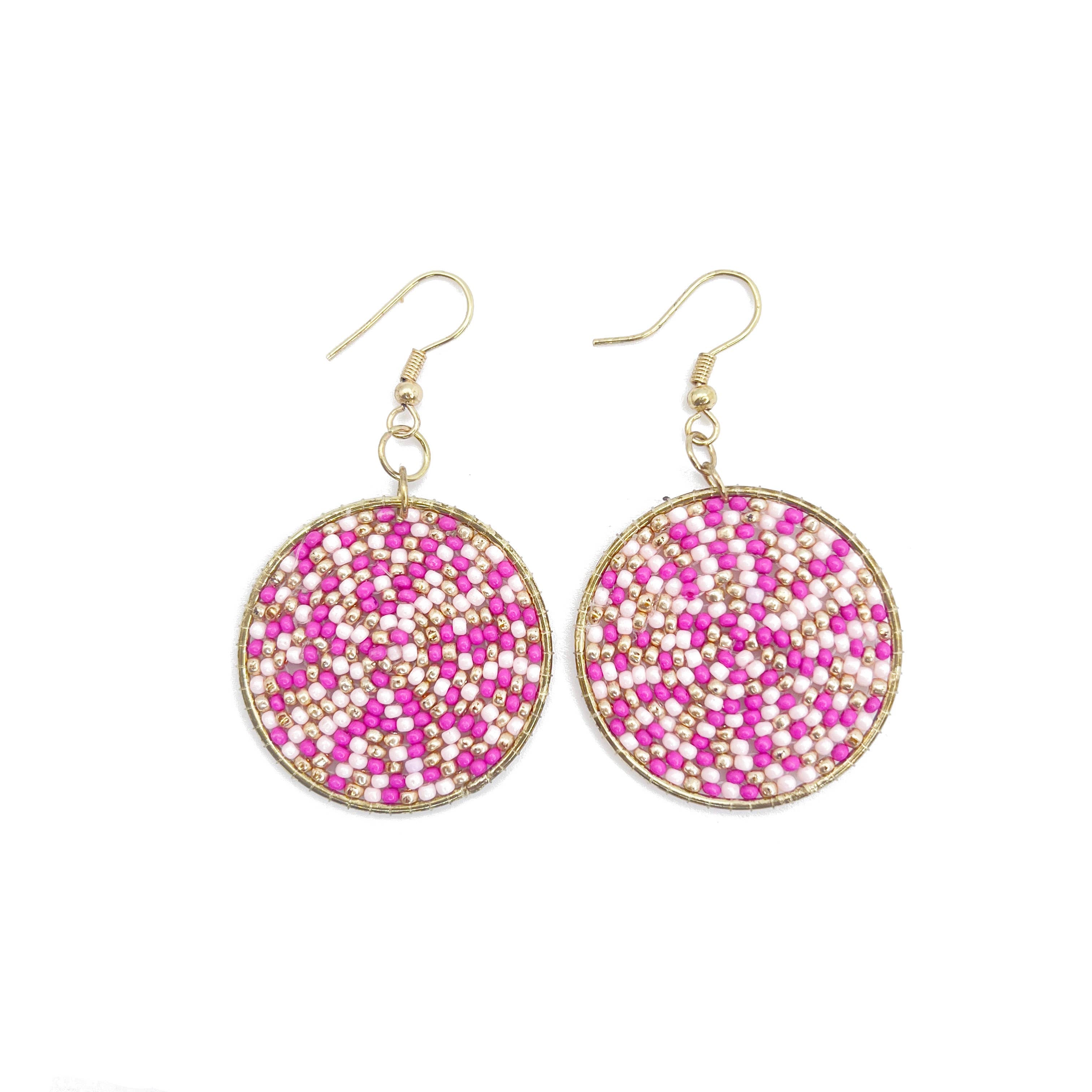 Seed Bead Sprinkle Earrings - Multiple Color Styles