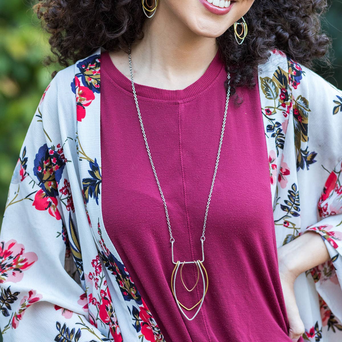 Banjara Pointed Shapes Pendant Long Necklace
