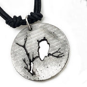 Pewter Necklace - Owl on Branch