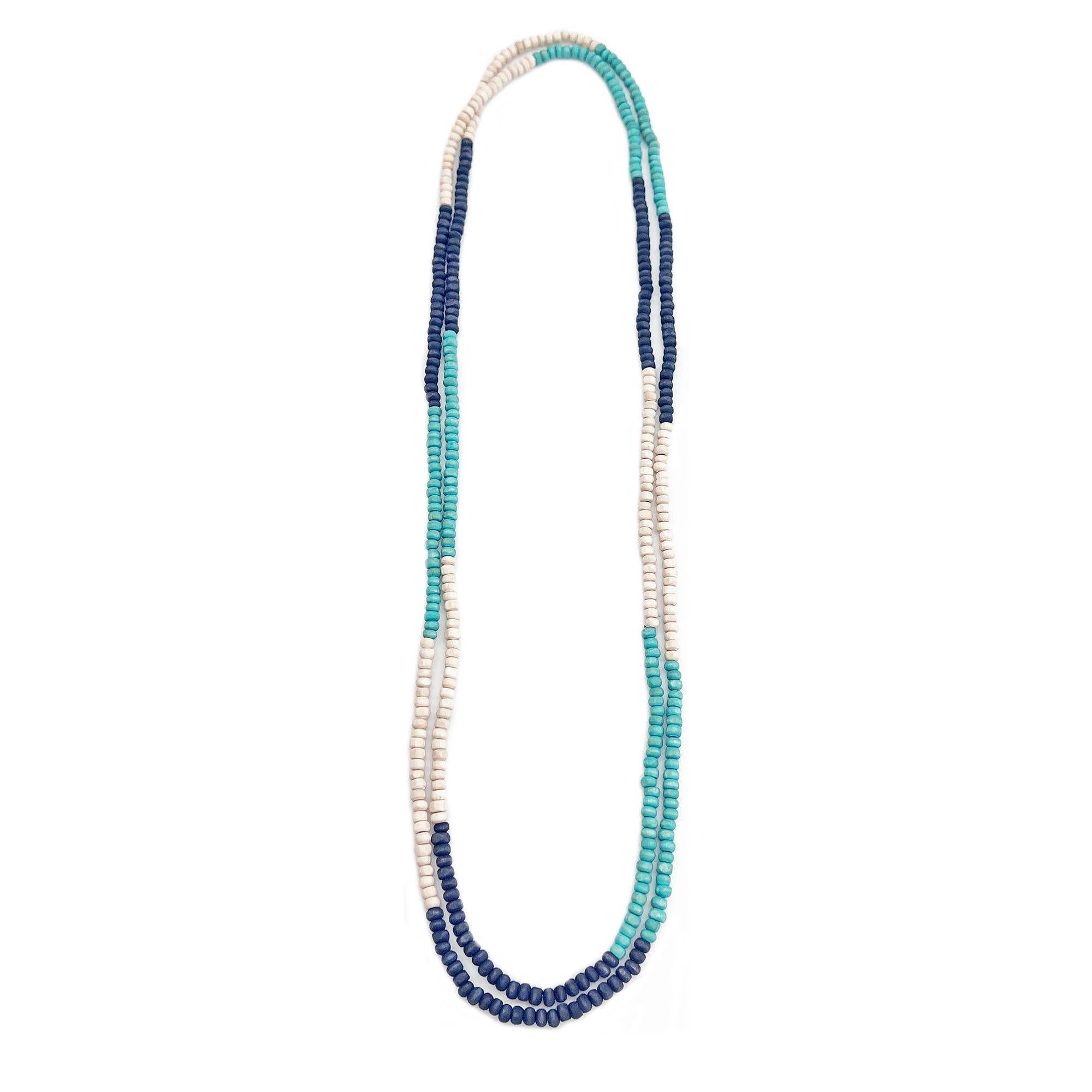 Prismatic Hues Necklace - Turquoise, Black, White