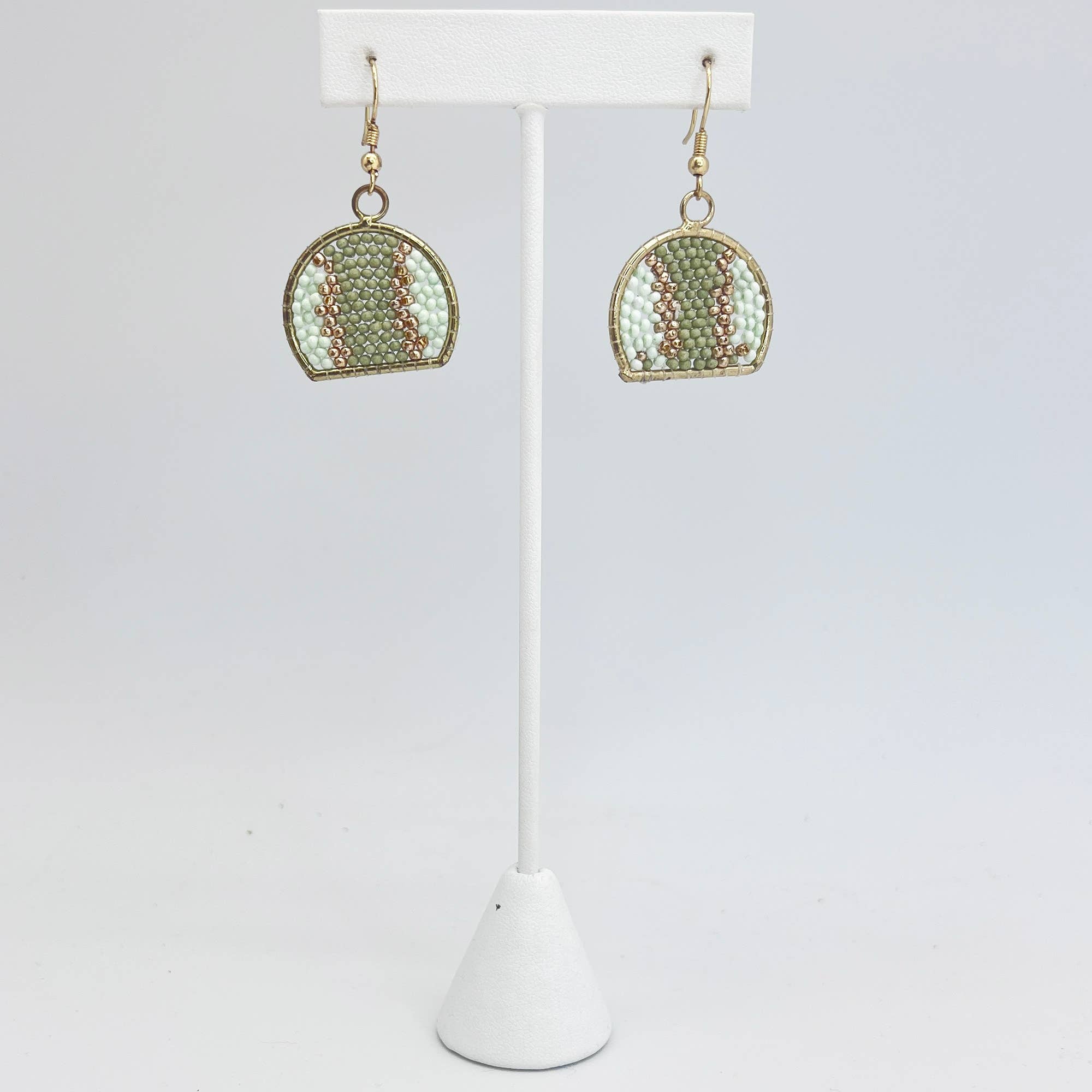 Seed Bead Arch Earrings - Multiple Color Styles