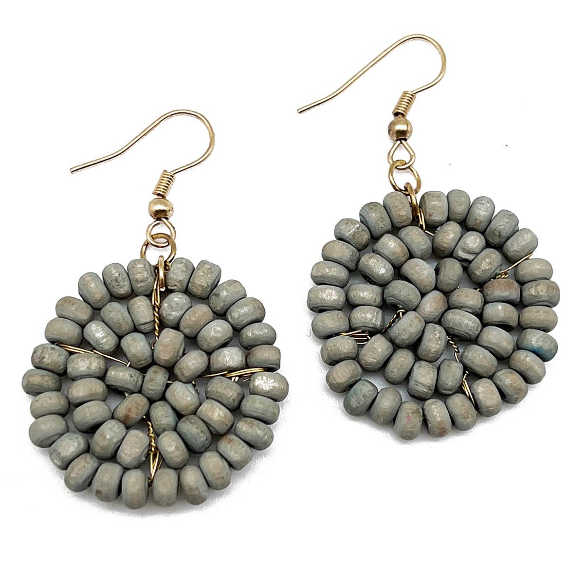 Sachi Chromatic Hues Circle Earrings  - Grey