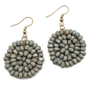 Sachi Chromatic Hues Circle Earrings  - Grey