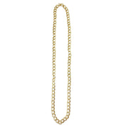 Brass Chain-Link Necklace - Long Double Links