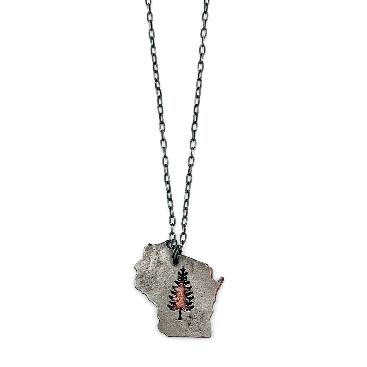 Home State Jewelry - Wisconsin with Pine Tree