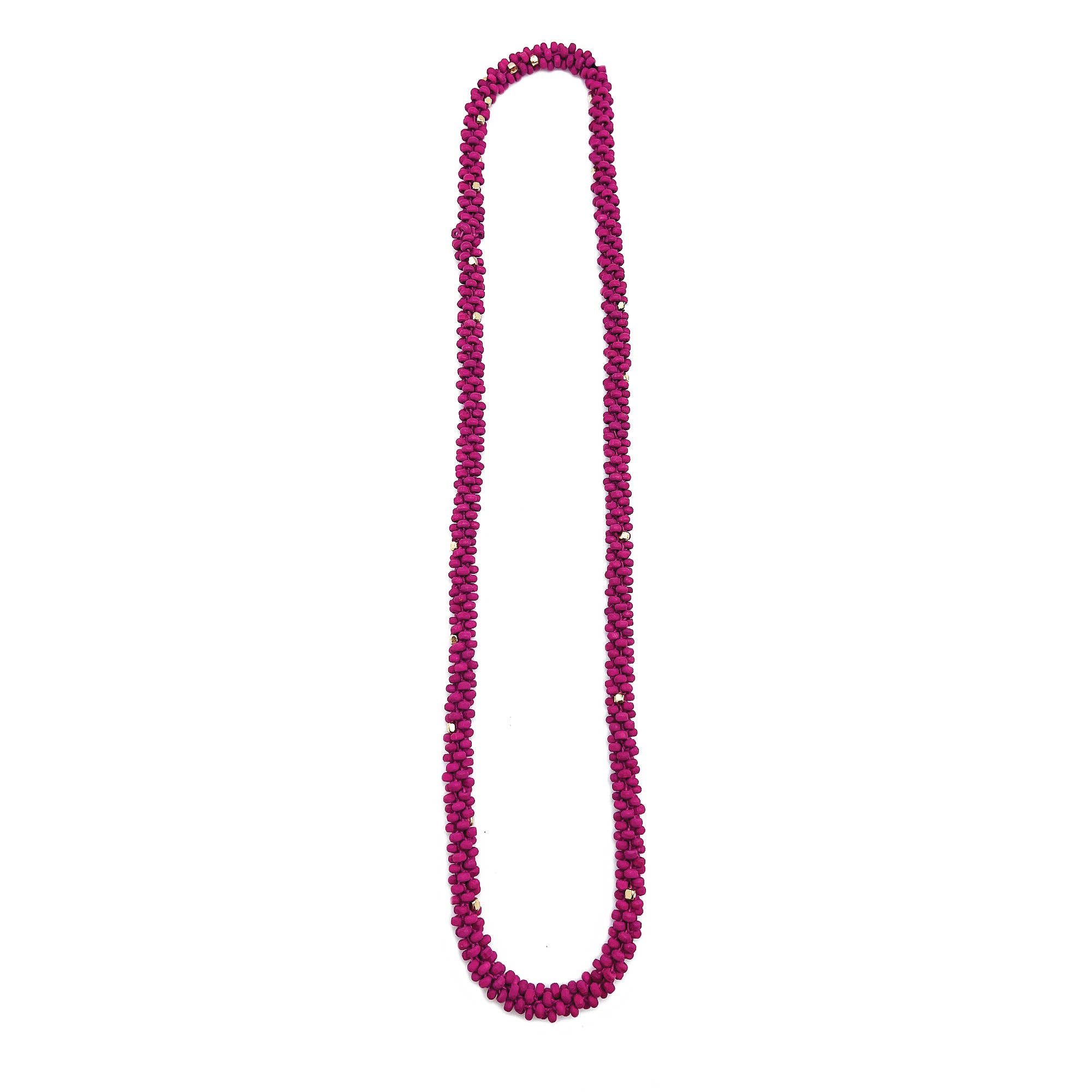 Sachi Chromatic Hues Rope Necklace  - Fuschia