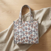 Daisy Fields Block-Printed Quilted Mini Tote