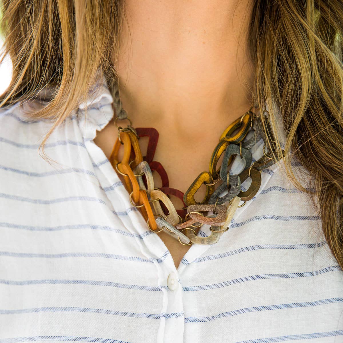 Omala Autumn Neutrals Collection Necklace - Abstract Layer