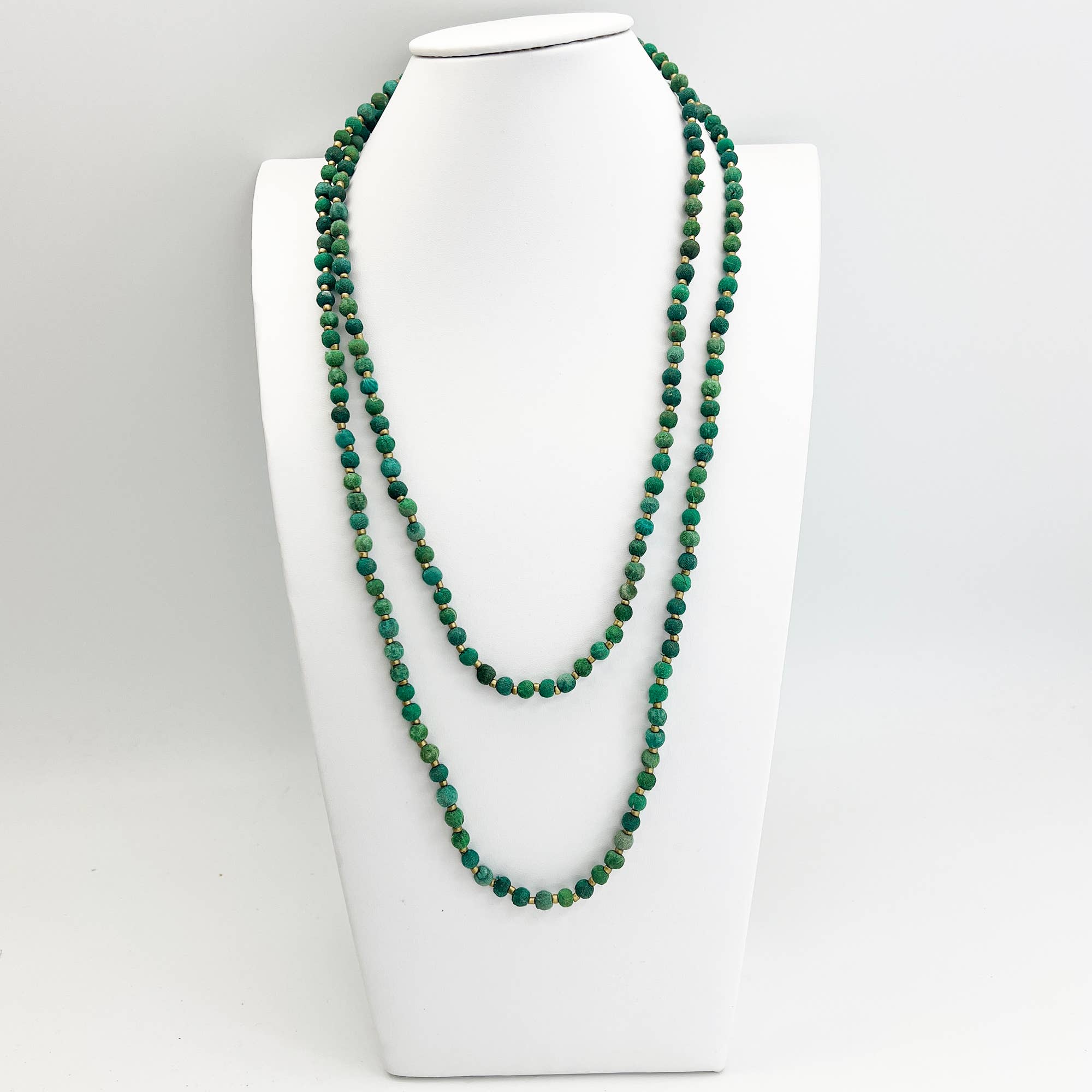 Aasha Seagrass Kantha Beaded Layered & Handcrafted Necklace