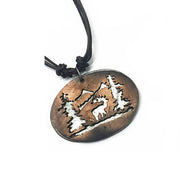 Pewter Necklace - Elk Cutout