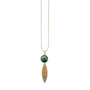 Akriti Gold and Medium Faceted Ruby Ziosite Necklace