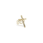 Gold Plated Adjustable Ring - Cross