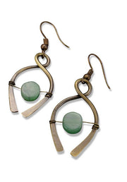 Banjara Aventurine Stone Horse Shoe Earrings