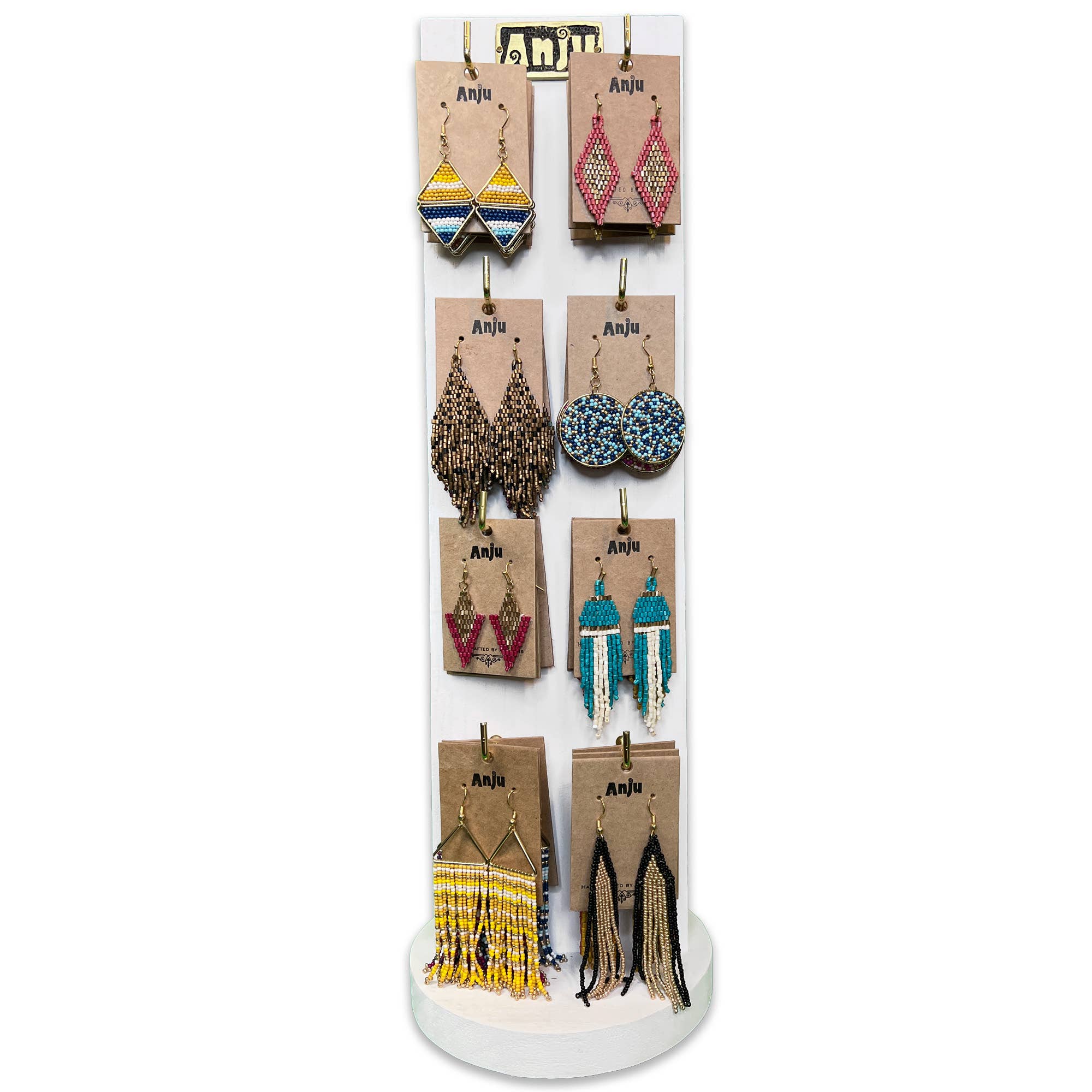 Seed Bead Earring Prepack - 48 Assorted Earrings & Display
