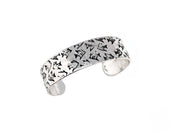 Angelfish Silver Engraved Cuff Bracelet